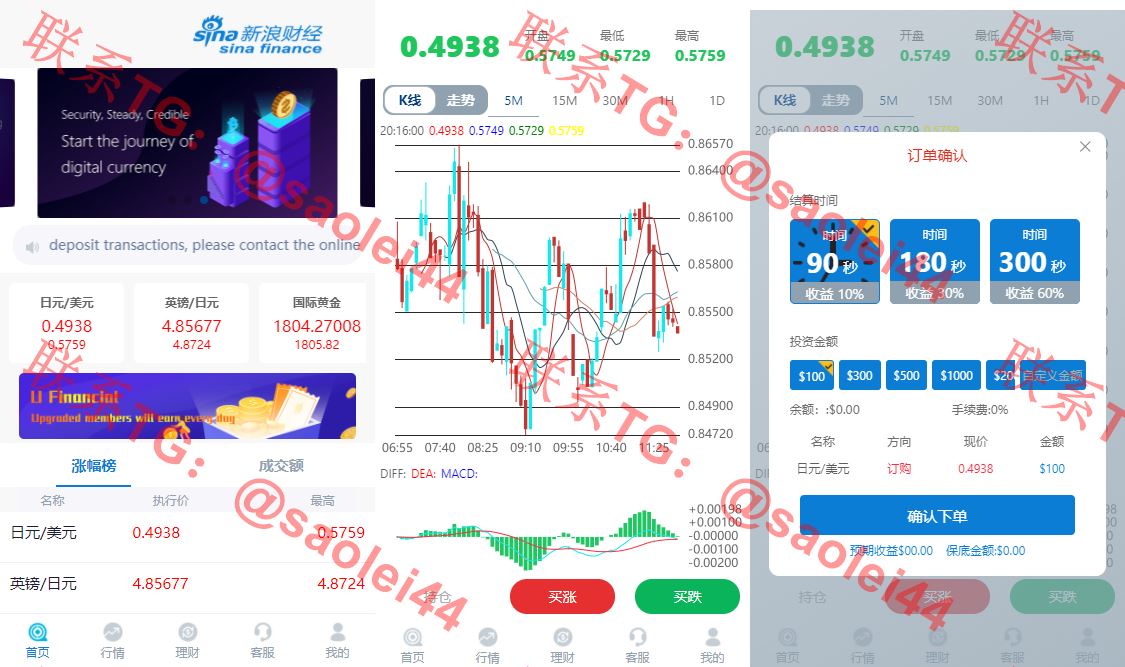 【新年快乐】全新无错版财经系统源码/K线全修复/带余额宝/带会员等级-heichanym.com-黑产源码