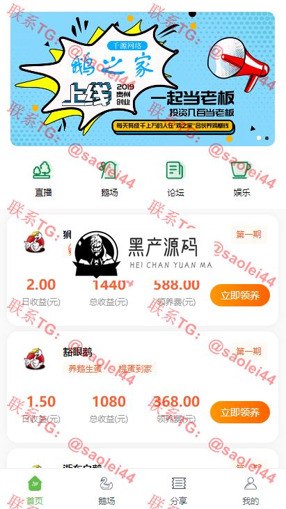 最新学习版区块链源码  绿色UI区块链理财养鹅系统源码